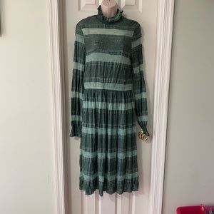 Lucy paris lace turtleneck midi dress